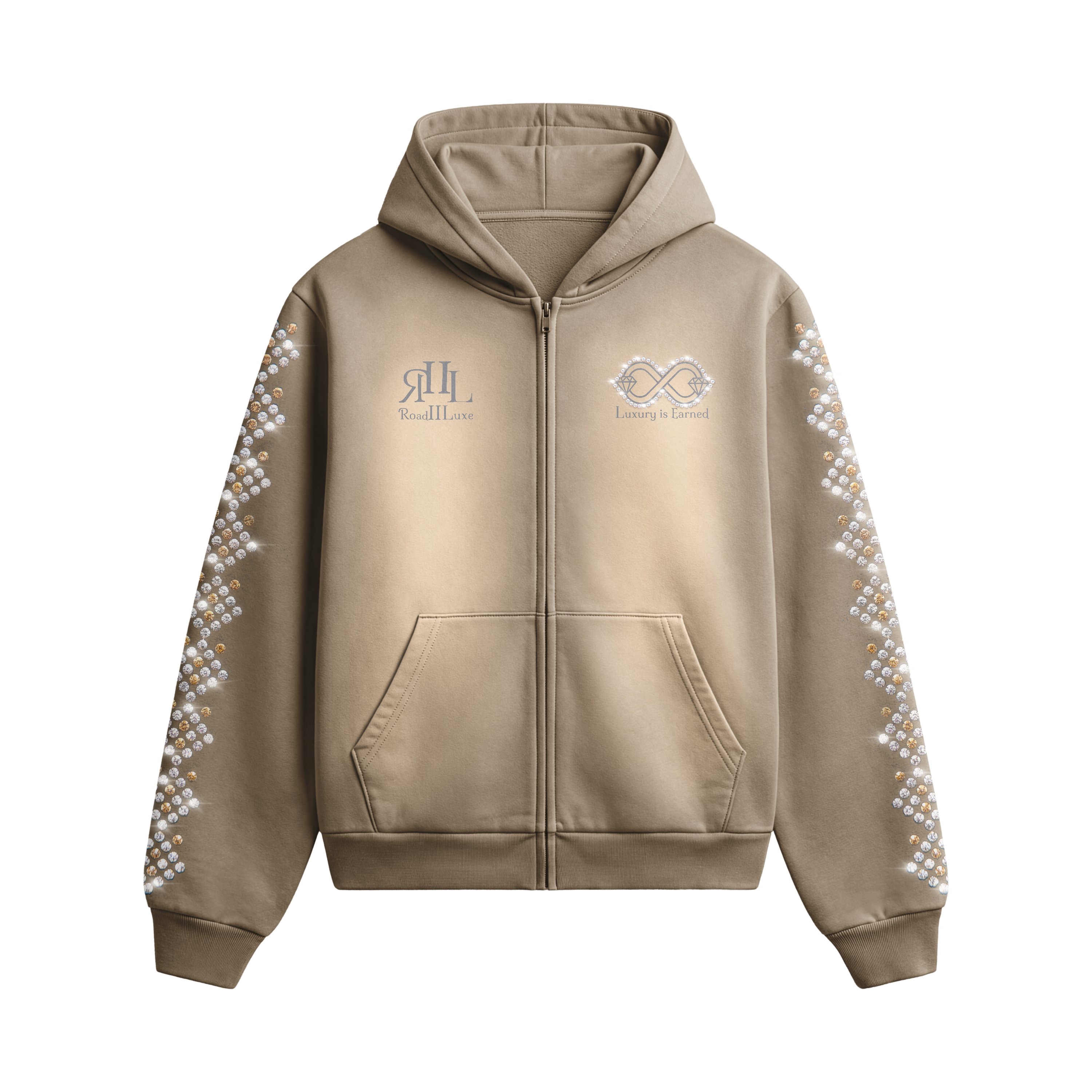 Golden Dust Zip-Up Hoodie