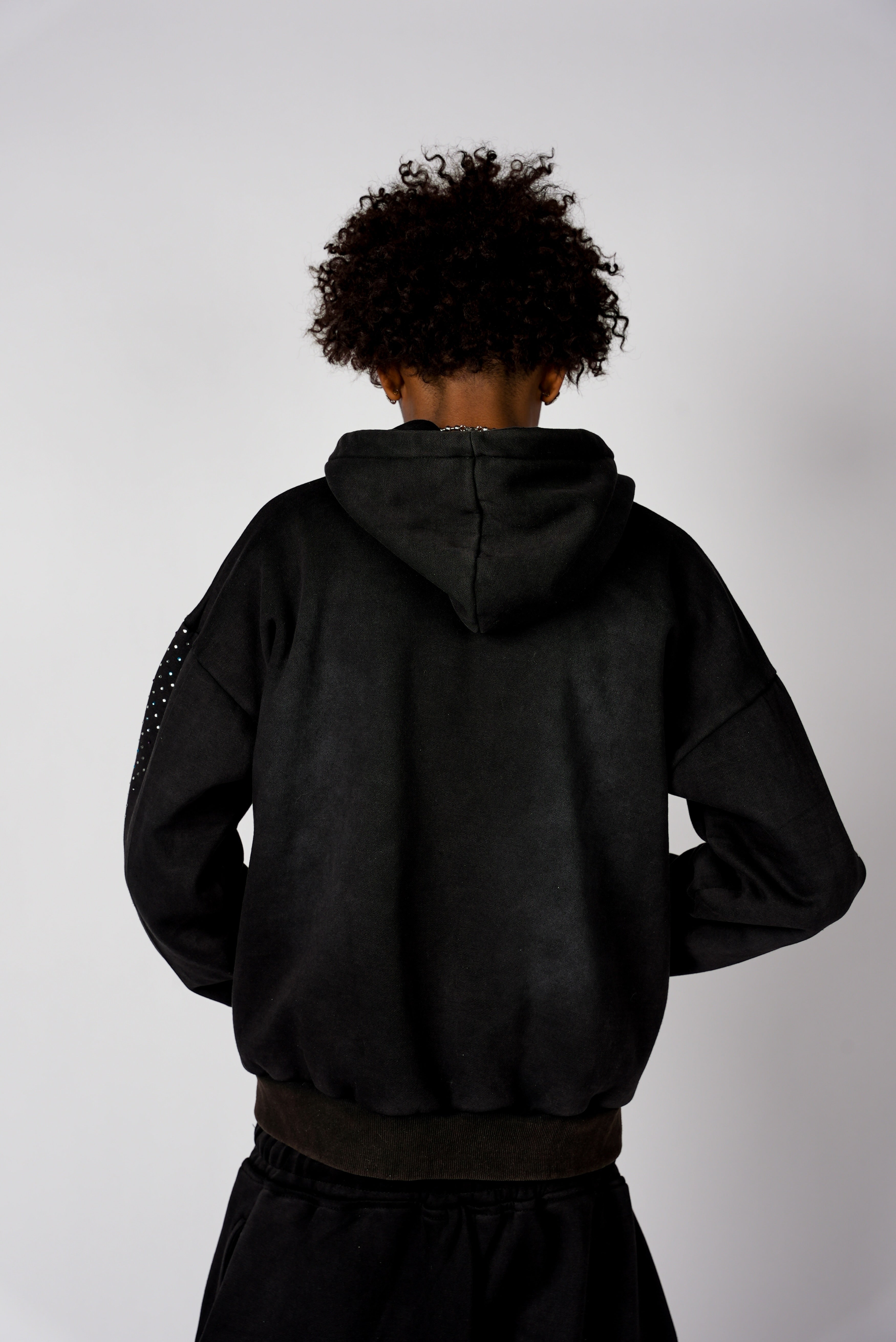 Noir Essence Zip-Up Hoodie