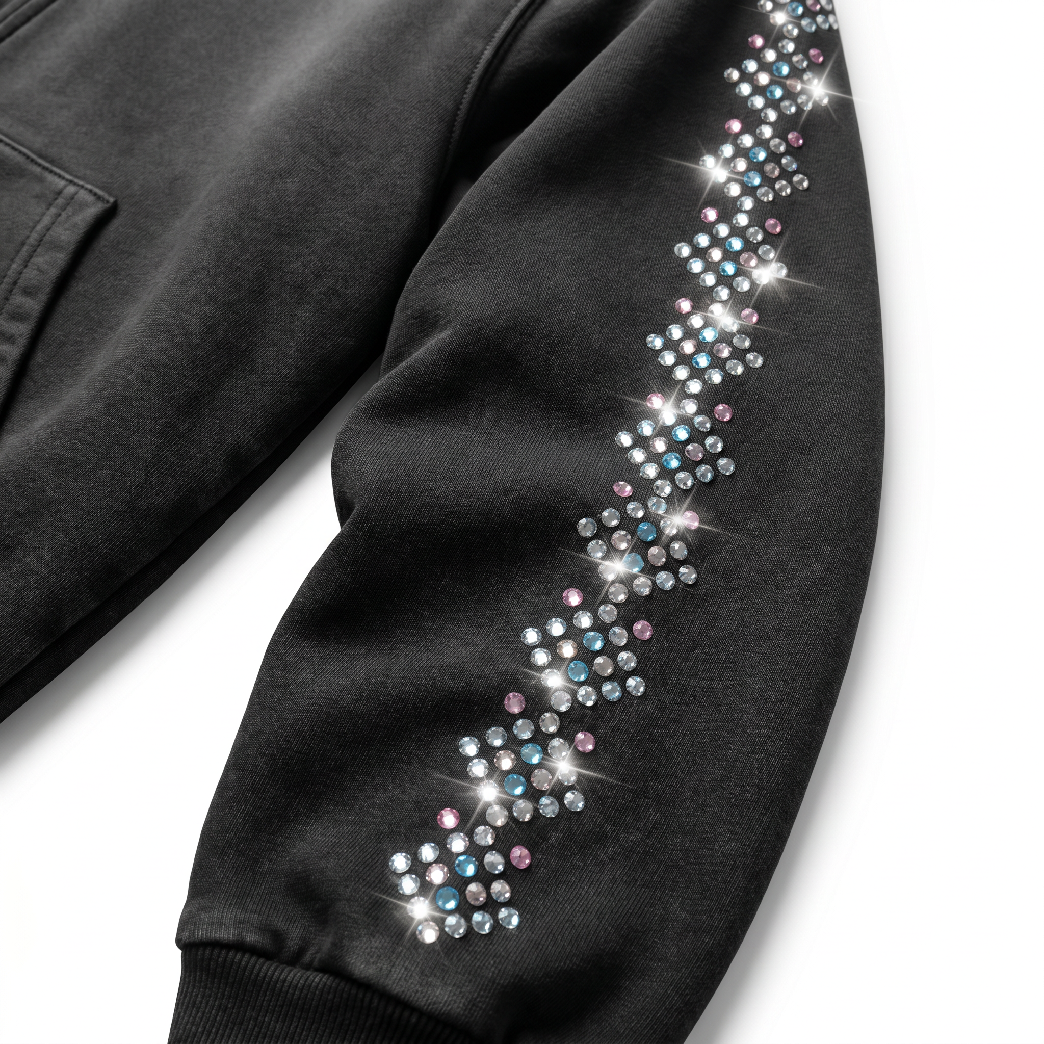 Noir Essence Zip-Up Hoodie